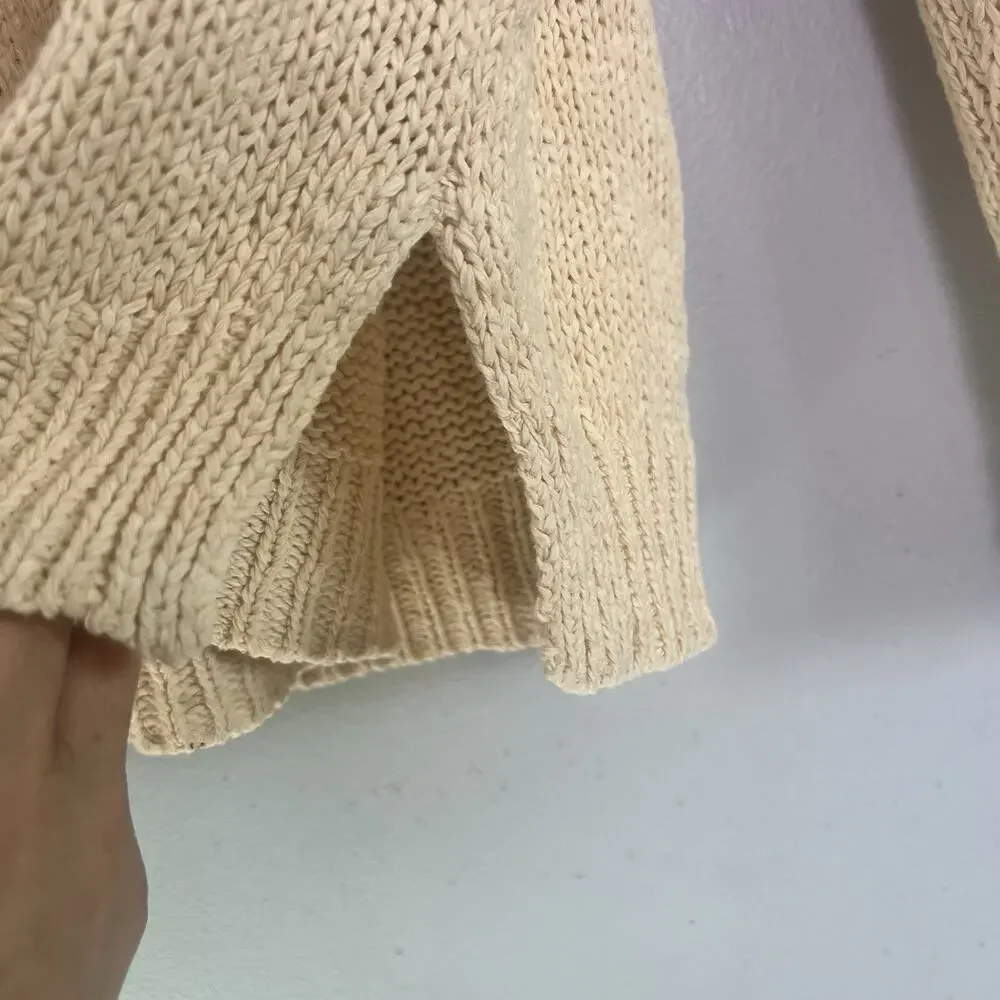 NOT FOR SALE!- Vince Womens Cable Knit Crew Neck Sweater Cream Sz XS - Picture 5 of 10